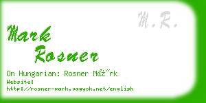 mark rosner business card